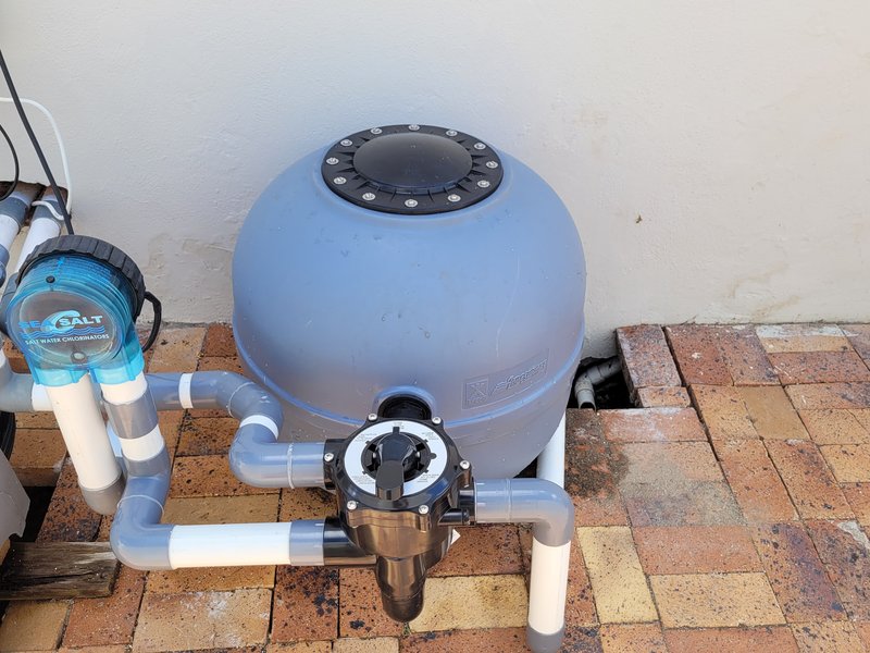 Pool pump and salt chlorinator equipment